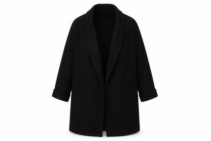 Womens UK Size 10 New Look Black Overcoat
