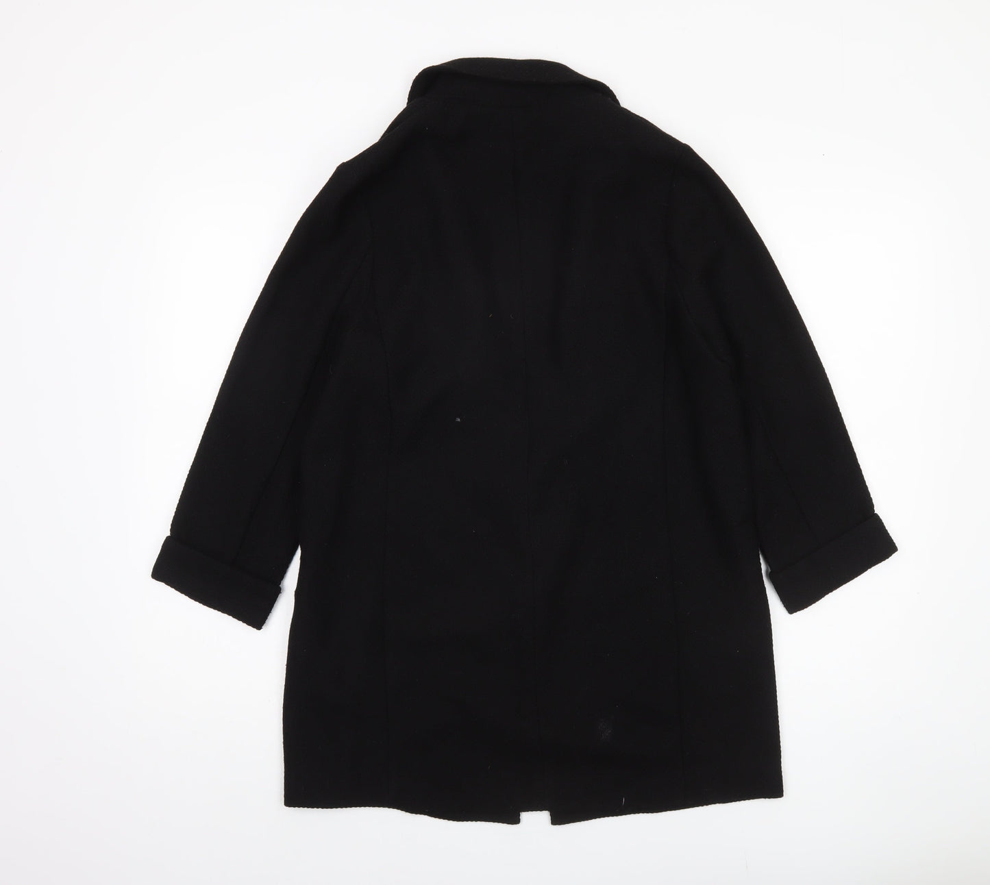 Womens UK Size 10 New Look Black Overcoat