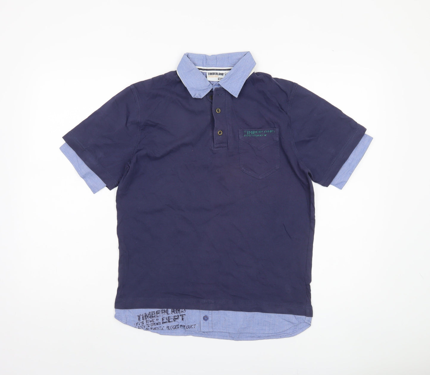 Timberland Boys Blue Polo Shirt 14 Years Spring Summer