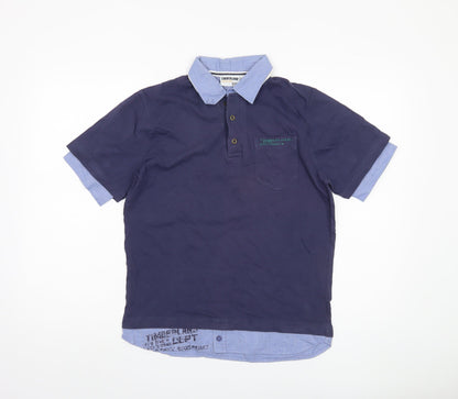 Timberland Boys Blue Polo Shirt 14 Years Spring Summer