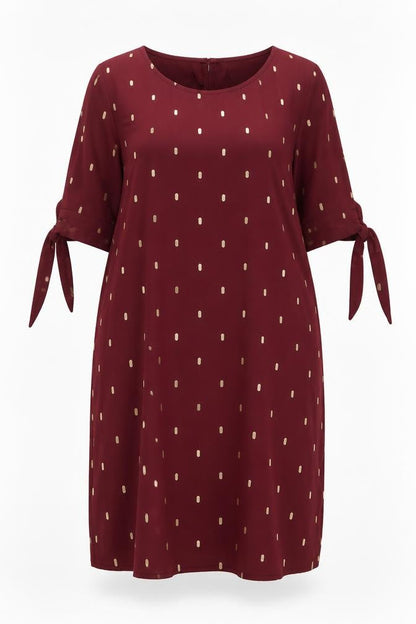 Bonmarché Women's Red Dress, Size 20, Short Sleeve, Elegant