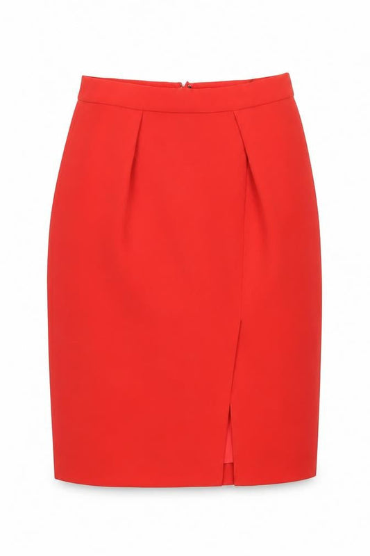 J. Crew Women's Red Pencil Skirt, Size 2XS, Elegant Style