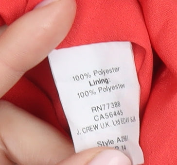 J. Crew Women's Red Pencil Skirt, Size 2XS, Elegant Style
