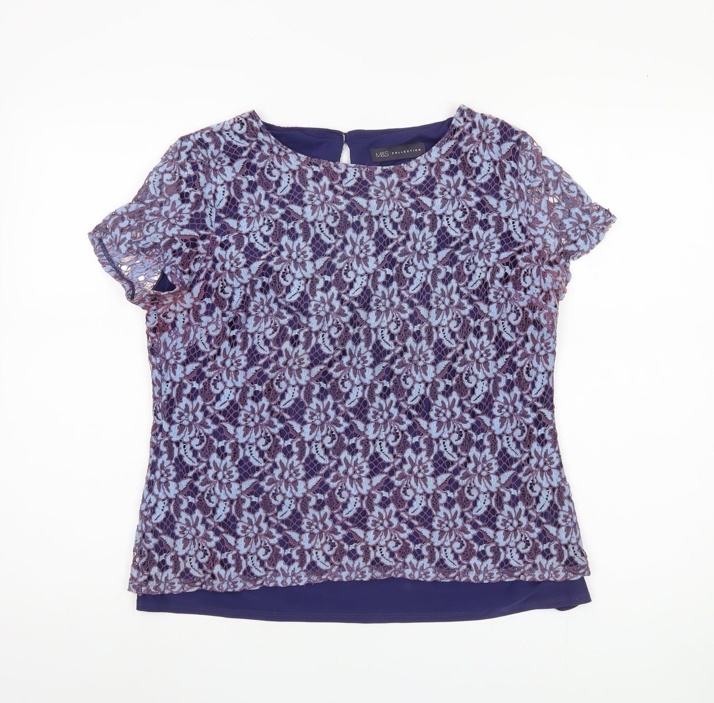 Womens UK Size 12 Marks and Spencer Blue  Blouse