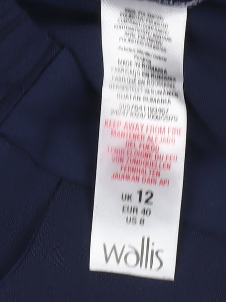Womens UK Size 12 Wallis Regular Fit Jogger Blue Trousers