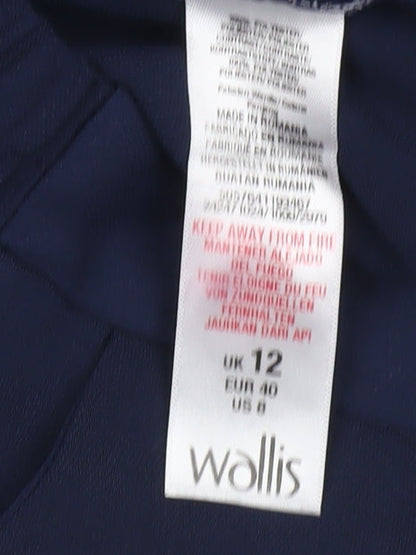 Womens UK Size 12 Wallis Regular Fit Jogger Blue Trousers