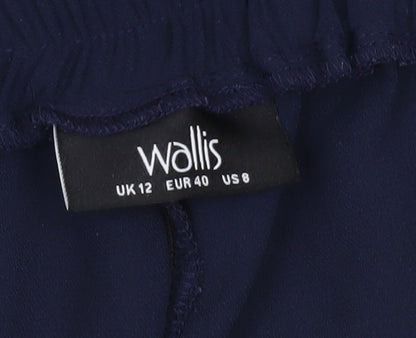 Womens UK Size 12 Wallis Regular Fit Jogger Blue Trousers