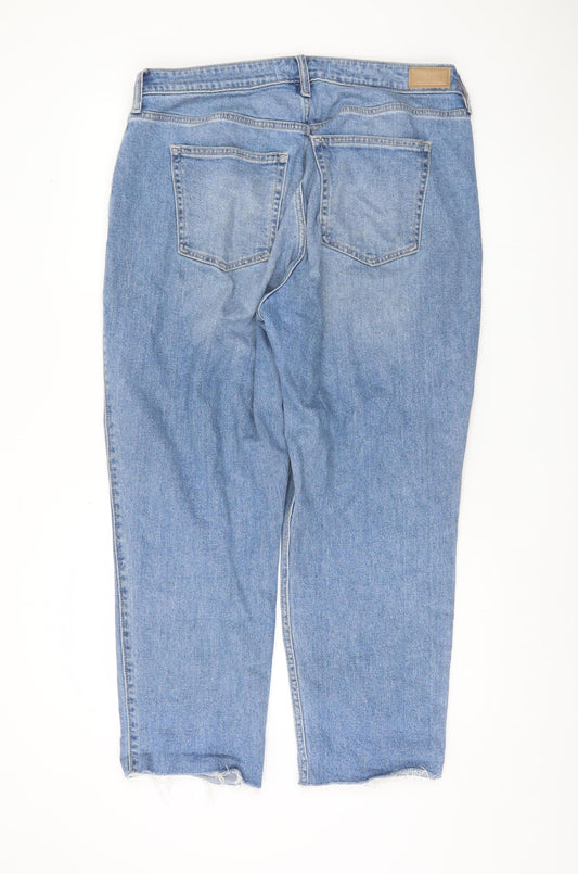 Hollister Women's Blue Relaxed Straight Jeans 17R