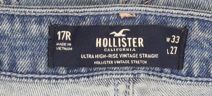 Hollister Women's Blue Relaxed Straight Jeans 17R
