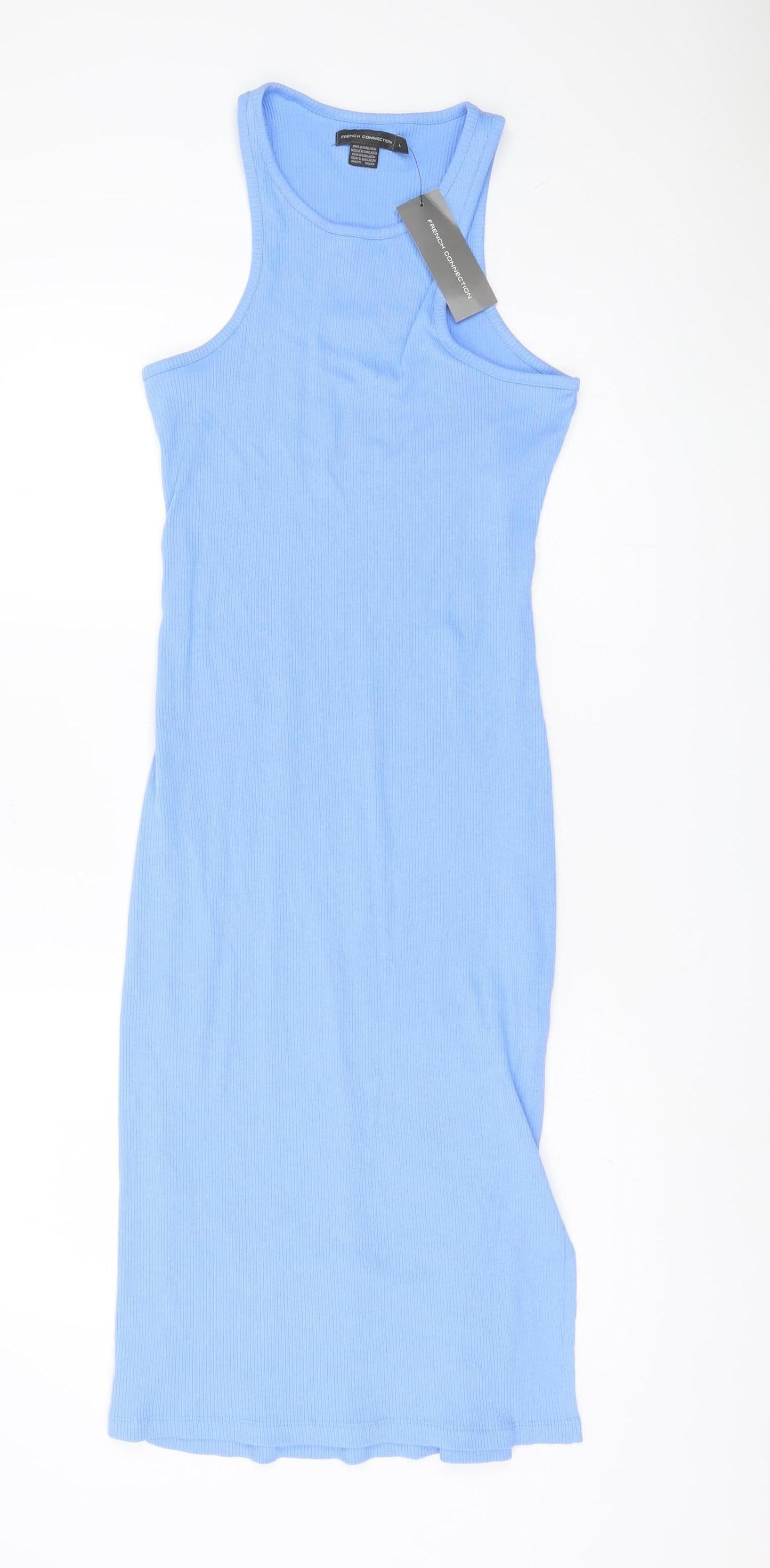 French Connection Women's Blue Midi Tank Dress - L