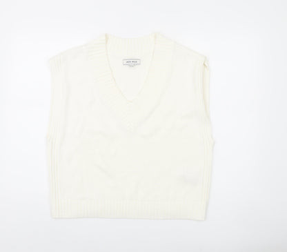 Jack Wills Women's Ivory Cotton Vest, Size 16
