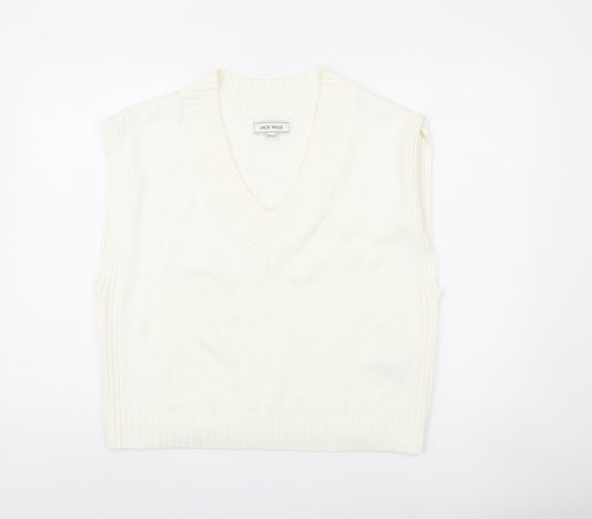 Jack Wills Women's Ivory Cotton Vest, Size 16