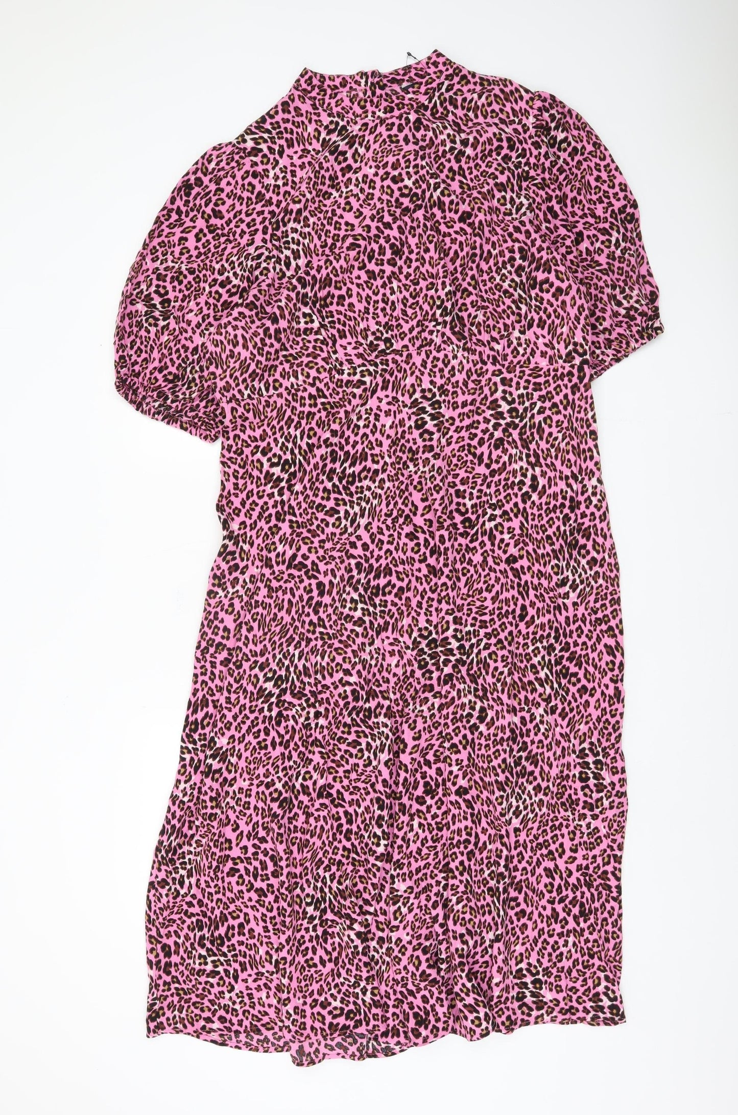 Marks and Spencer Women’s Pink Animal Print Dress, Size 8