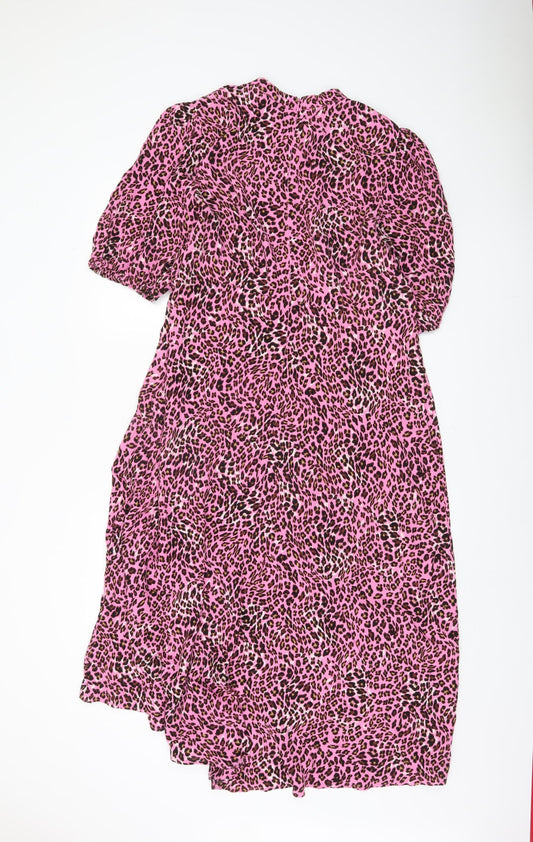 Marks and Spencer Women’s Pink Animal Print Dress, Size 8