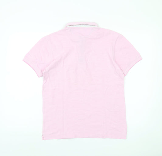 Zara Man Men's Pink Polo Shirt, Size M, Regular Fit