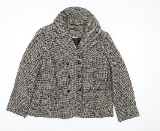 Alex & Co. Women's Multicoloured Tweed Pea Coat UK 14