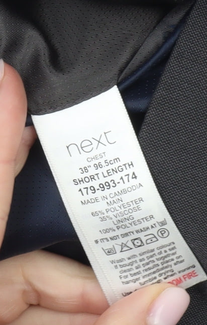 Next Men's Grey Blazer, Size 38 Short, Business Jacket