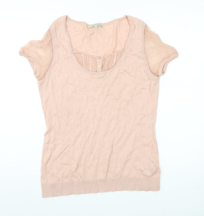 Womens UK Size 2 Gerard Darel Pink Basic Blouse