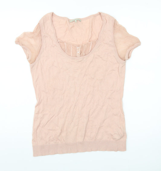 Womens UK Size 2 Gerard Darel Pink Basic Blouse