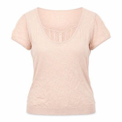 Womens UK Size 2 Gerard Darel Pink Basic Blouse