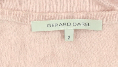 Womens UK Size 2 Gerard Darel Pink Basic Blouse