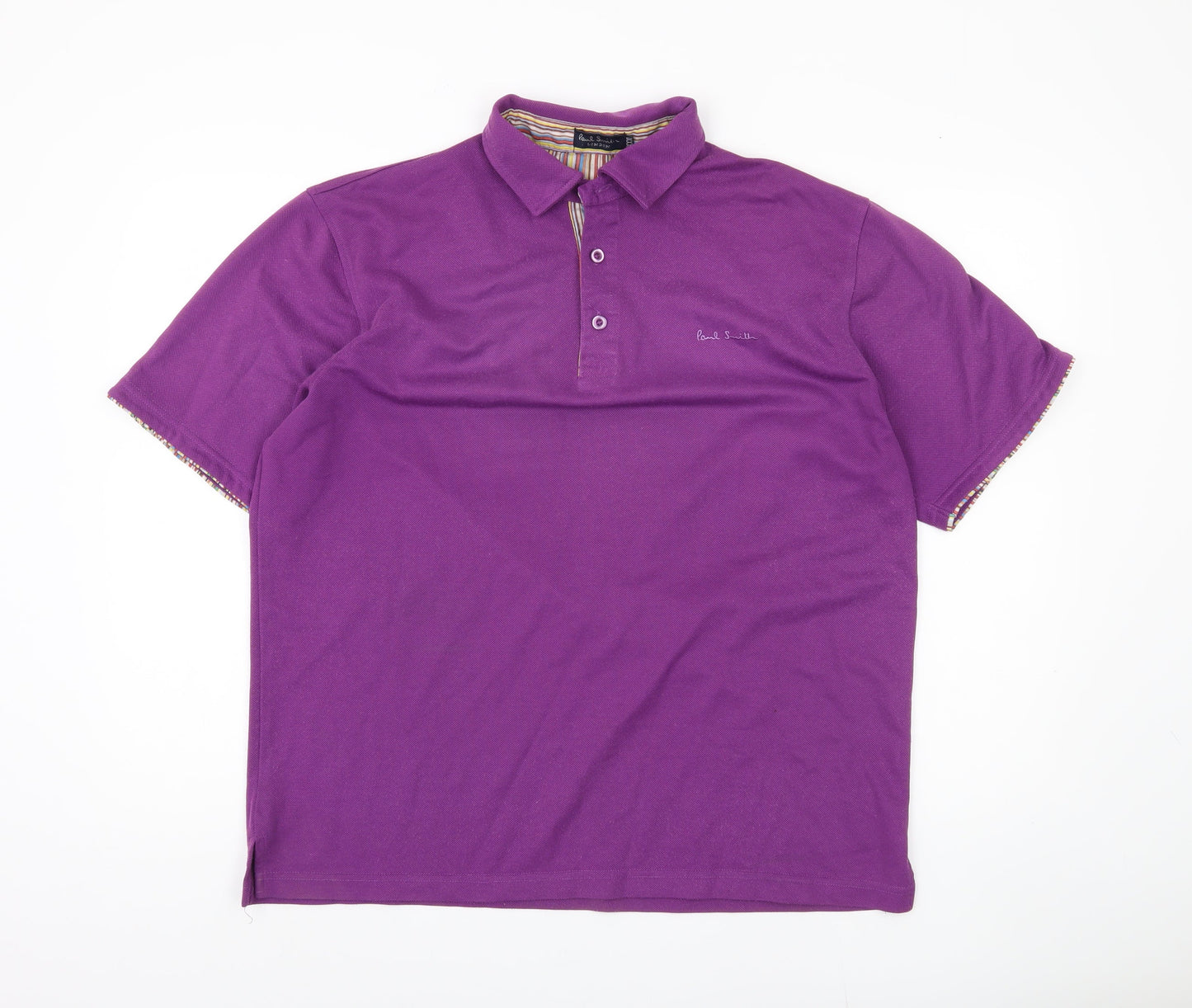 Paul Smith Men's Purple Polo, Short Sleeve, Size M