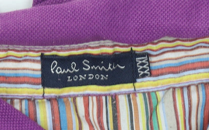 Paul Smith Men's Purple Polo, Short Sleeve, Size M