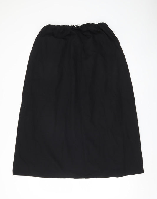 Marks and Spencer Women's Black Midi Skirt, Size 10