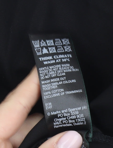 Marks and Spencer Women's Black Midi Skirt, Size 10