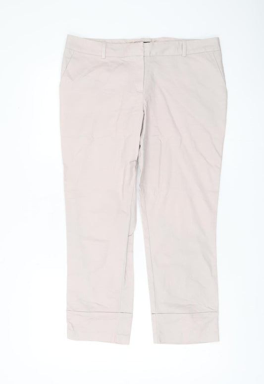 Next Women's Beige Chino Trousers Size 14