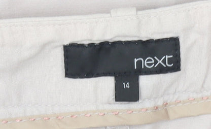 Next Women's Beige Chino Trousers Size 14