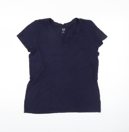 GAP Women’s Blue V-Neck T-Shirt, M, Casual Style