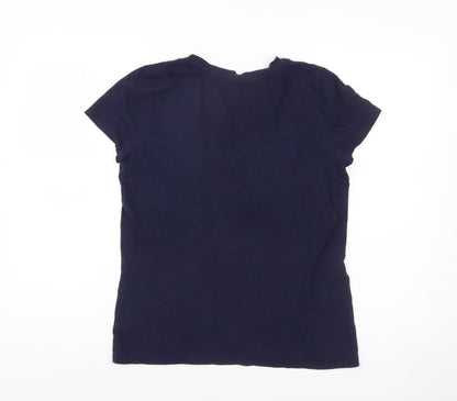 GAP Women’s Blue V-Neck T-Shirt, M, Casual Style