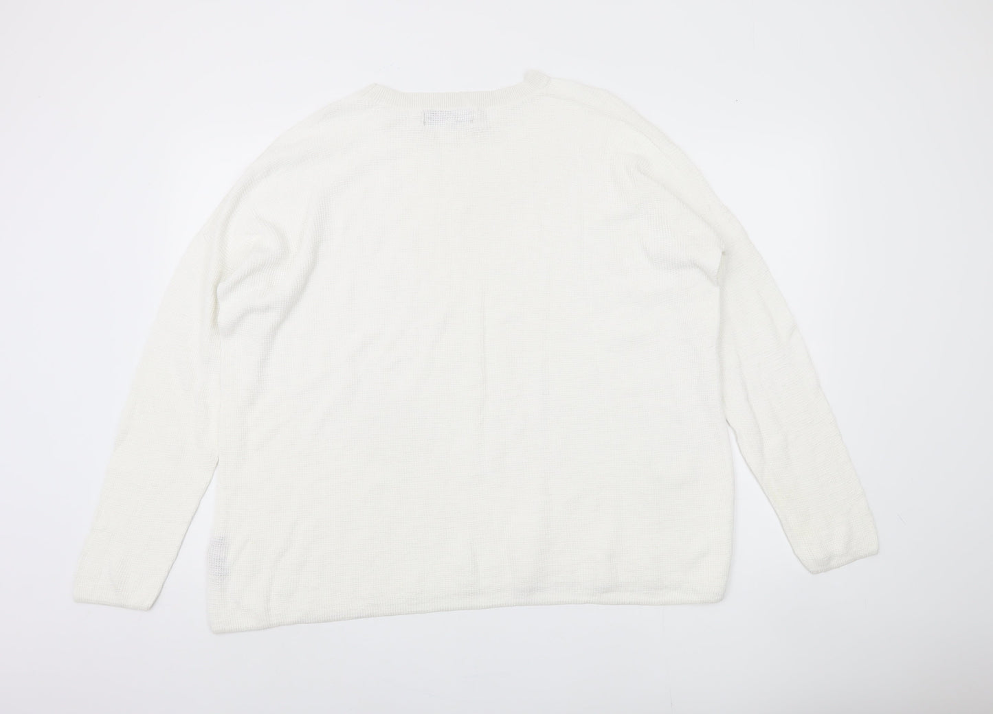 Paul Costelloe Men's White Pullover Jumper - L