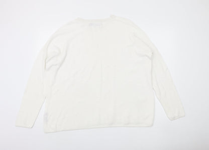 Paul Costelloe Men's White Pullover Jumper - L