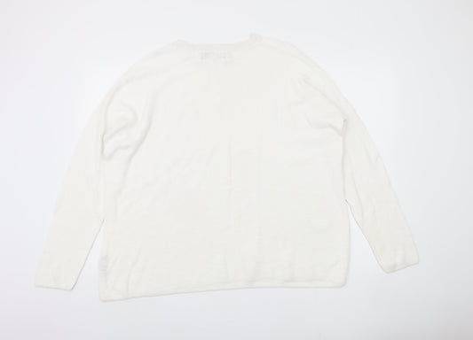 Paul Costelloe Men's White Pullover Jumper - L