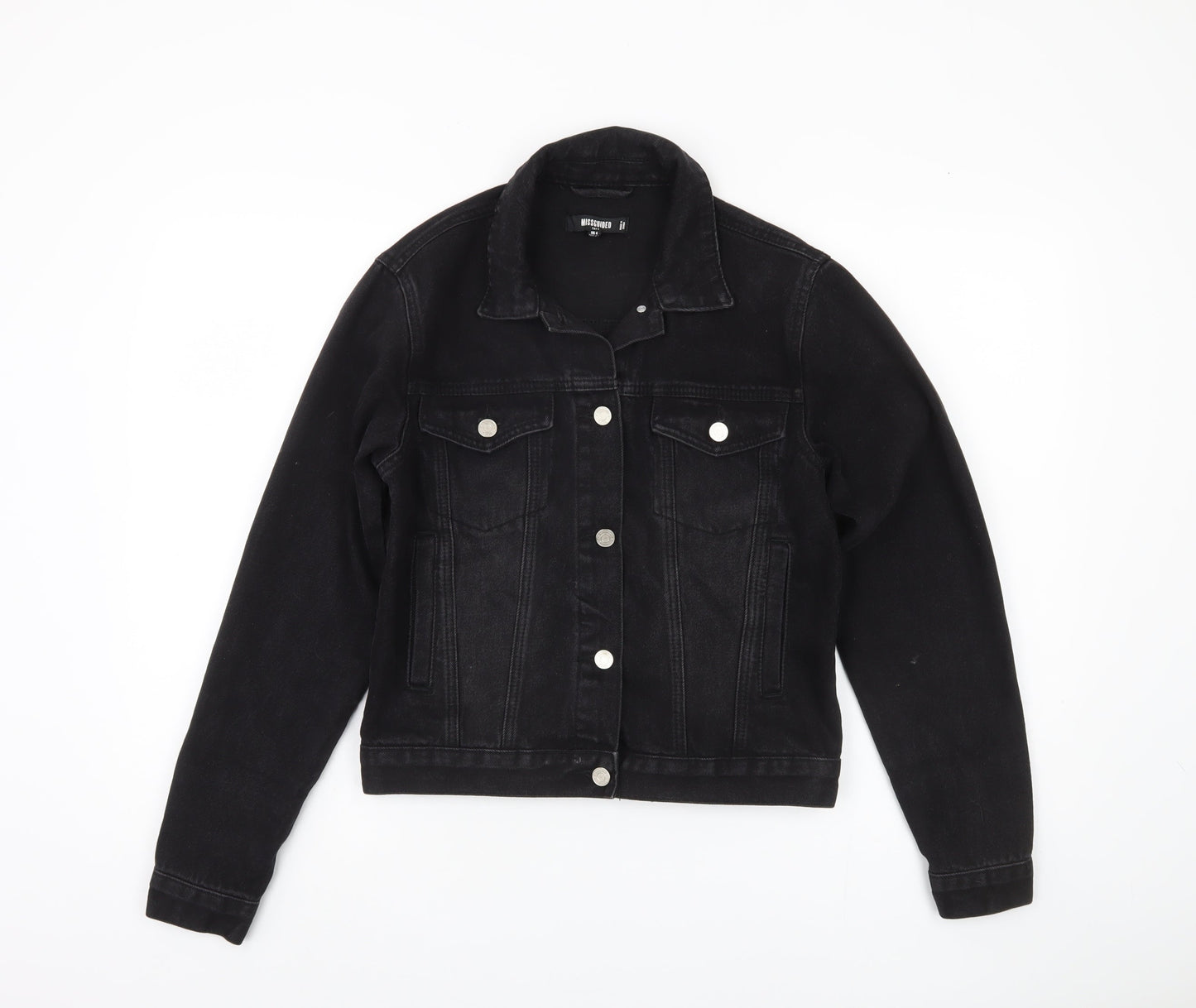 Womens UK Size 4 Missguided Black Basic Jacket