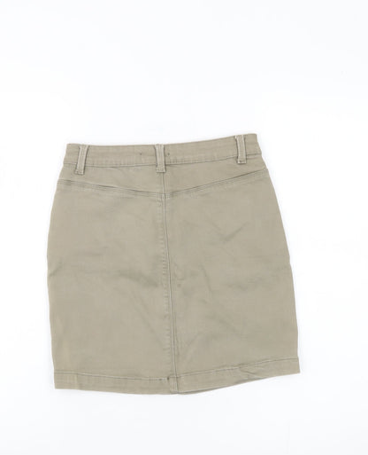 Missguided Women's Beige Knee Length Pencil Skirt UK 10