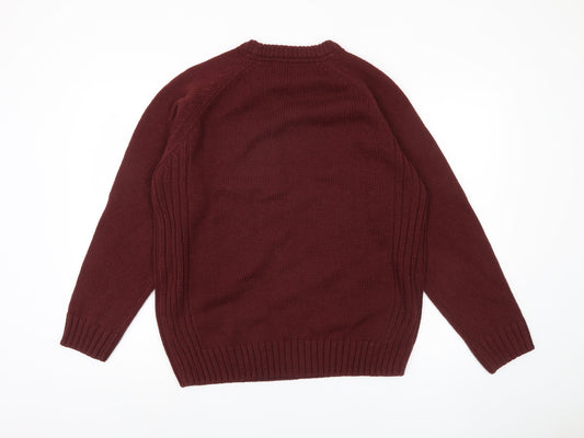 James Pringle Men's Red Pullover Jumper Medium