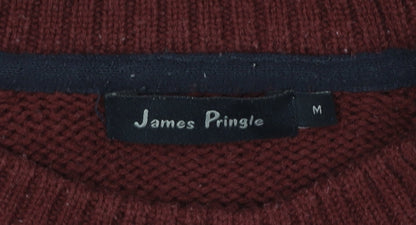 James Pringle Men's Red Pullover Jumper Medium