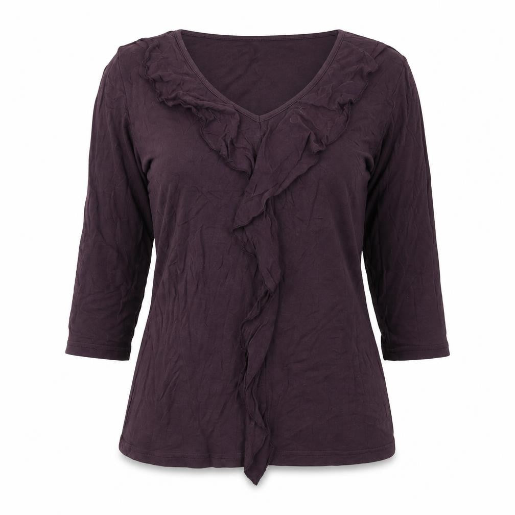 Womens UK Size 10 Ethel Austin Purple Basic Blouse