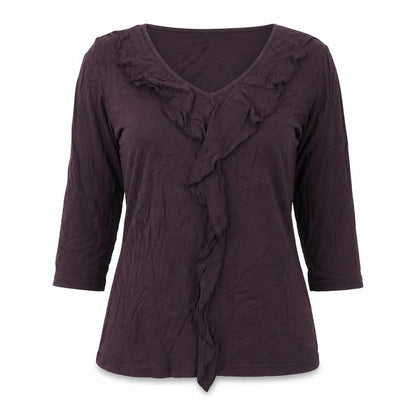 Womens UK Size 10 Ethel Austin Purple Basic Blouse