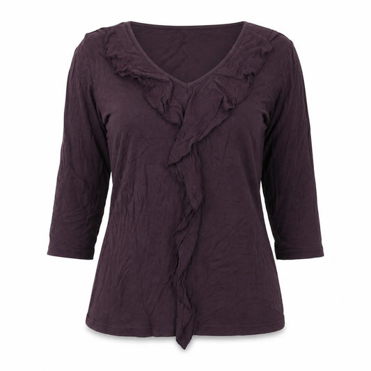 Womens UK Size 10 Ethel Austin Purple Basic Blouse