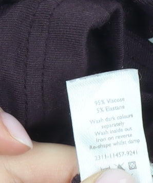 Ethel Austin Women's Purple 3/4 Sleeve V-Neck Top