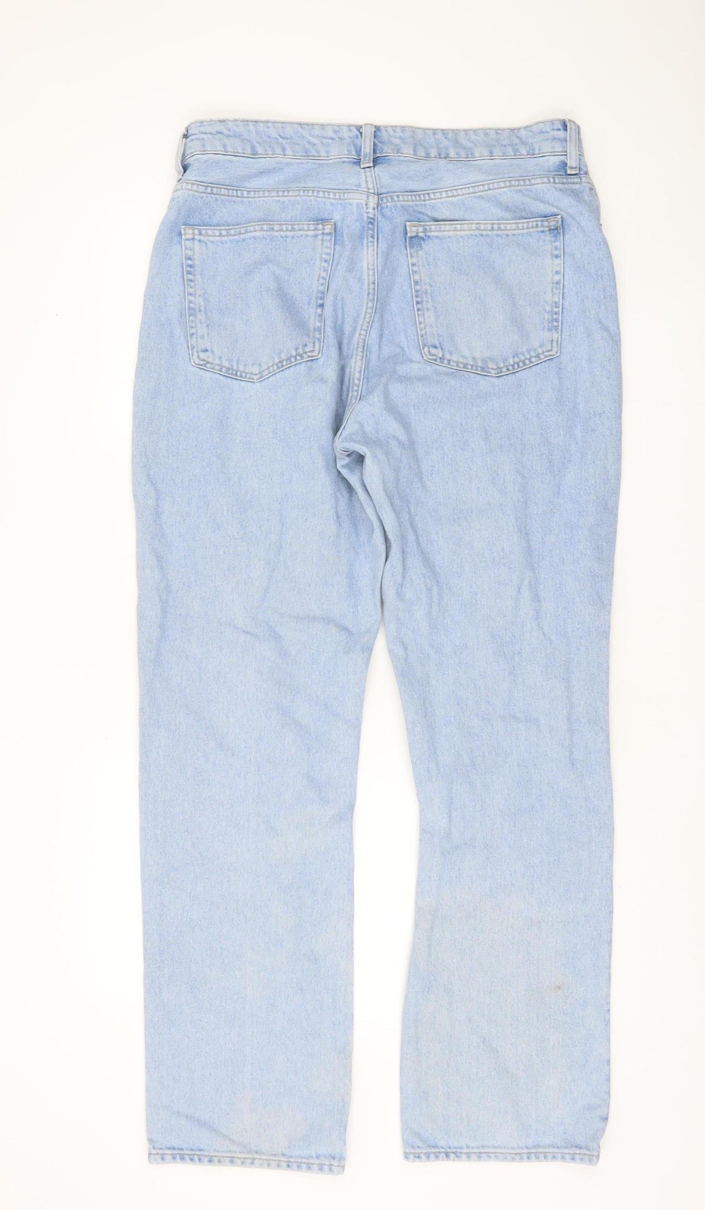 H&M Men's Light Blue Straight Jeans, Size 33, Regular Fit