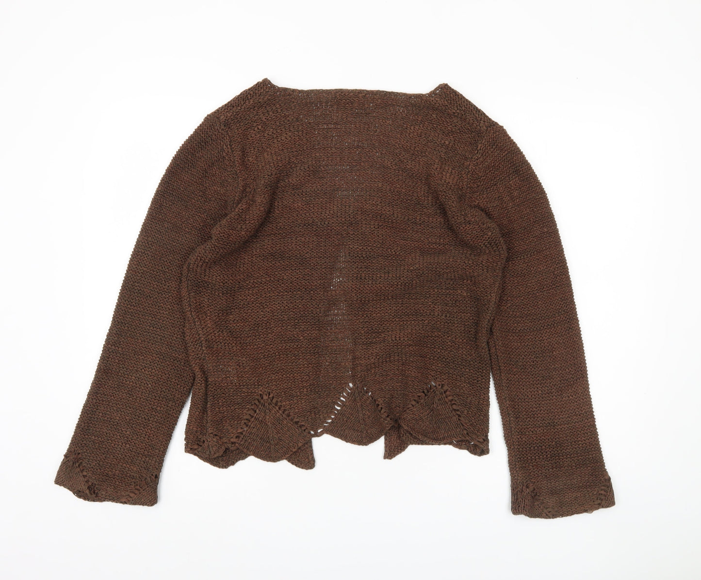 Womens UK Size M Debbie Morgan Brown Cardigan Jumper