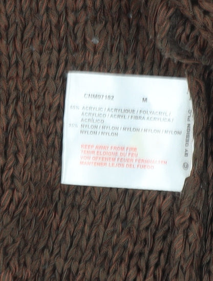Womens UK Size M Debbie Morgan Brown Cardigan Jumper