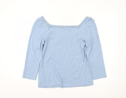 Womens UK Size 8 Fat Face Blue Basic Blouse