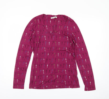 Laura Ashley Pink Geometric Women's Long Sleeve Top