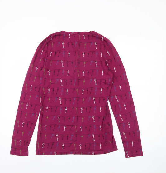 Laura Ashley Pink Geometric Women's Long Sleeve Top